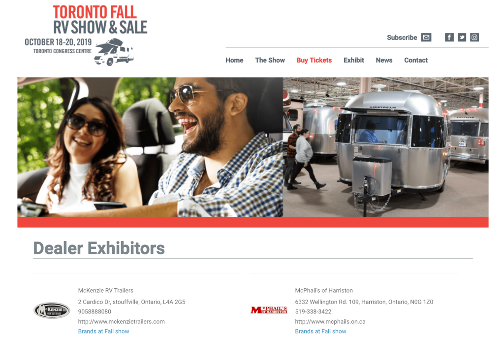 toronto fall rv show & sale